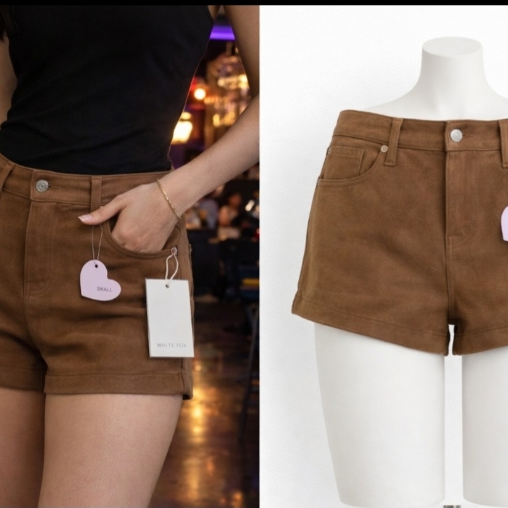 High Waist Brown Women's Shorts